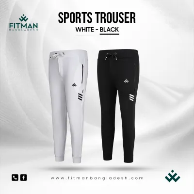 Men’s premium winter joggers(white+Black)